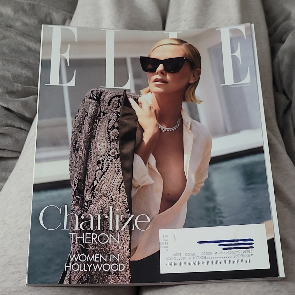 5/$25 Elle Magazine Cover with Charlize Theron November 2018 New